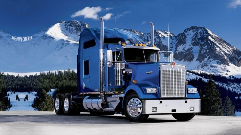 Camion truck Kenworth bleu photo