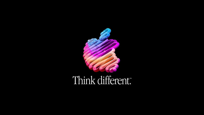 Think different apple slogan logo 4k