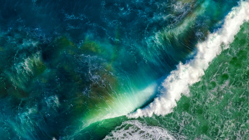 vagues ocean bleus et vertes