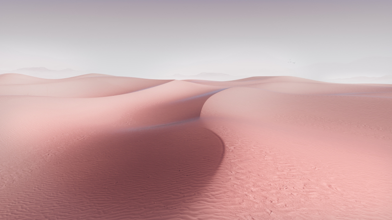 Wallpaper Désert - Dunes de Sable rose
